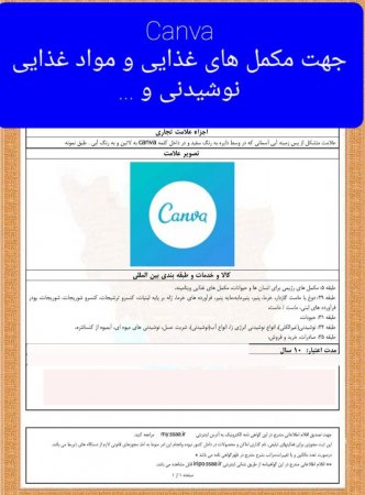 فروش برند مواد غذایی CANVA